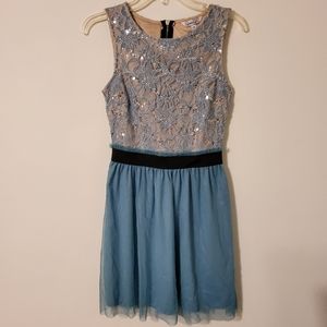 Speeckless Floral Lace Embroidered Sequins Fit & Flare Sleeveless Size S